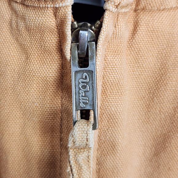 Walls Zero-Zone Jacket Mens 2XL Tall Tan Hooded Insulated Duck Canvas Work - Picture 11 of 16